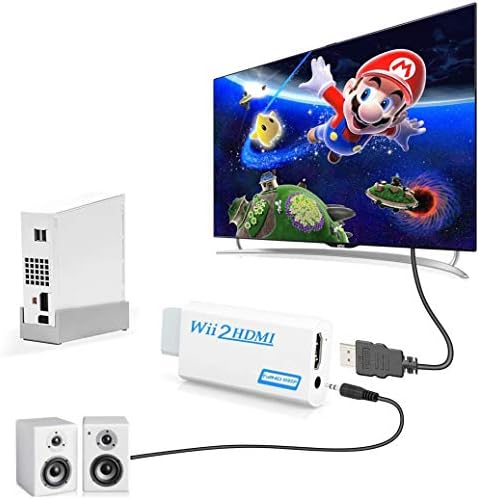 Tizopo Wii do HDMI Converter, Wii HDMI adapter izlaz Video Audio HDMI Converter 1080p, sa 3,5 mm audio