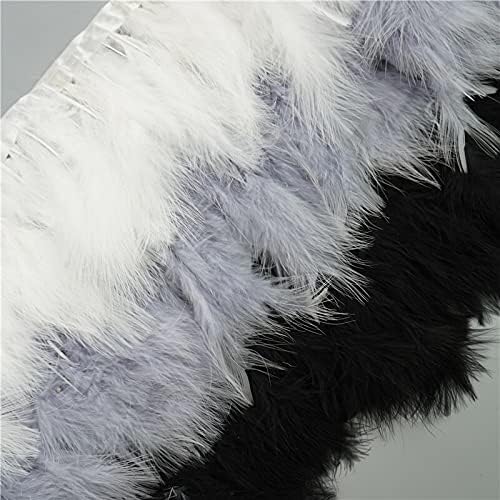 Veo's Feathers 2yards / Lot prirodni Marabou pero obrub obrub u boji Fluffy DIY Turska perja dress