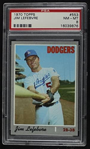 1970. topps 553 Jim Lefebvre Los Angeles Dodgers PSA PSA 8.00 Dodgers