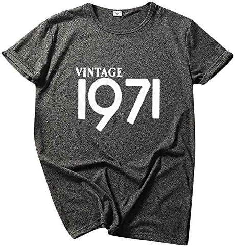 1971S grafičke majice za žene pedeseti godišnjica majica za prevelike vrhove Ljeto kratkih rukava