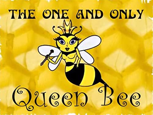 Wallors novost vanjski Art dekoracije zid dekor Tin Znakovi kraljica pčela horizontalno zlato Retroation berbe