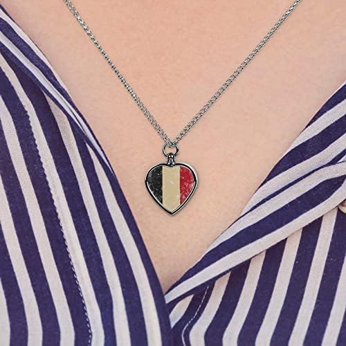 Belgijska Retro Zastava ogrlica za kućne urne za pepeo od legure srca kremiranje nakita Memorijalni