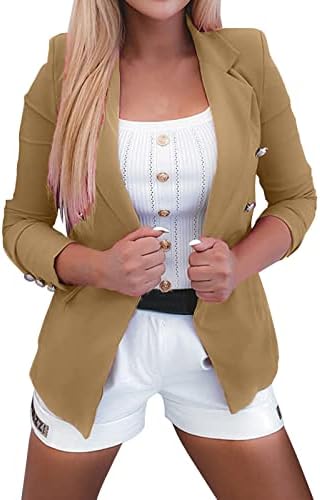 Blazers za žensku modnu casual radna kancelarija jakna Otvorena prednja kardiganska jakna 2023