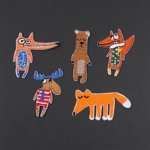 5 kom crtani slatki vez za vez za životinje za patch DIY Fox naljepnica za objektiv za životinje