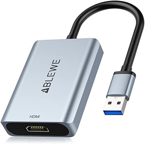 Ablewwe USB do HDMI adaptera, 2023 Nadograđeni aluminijski USB 3.0 / 2.0 u HDMI audio video pretvarač za