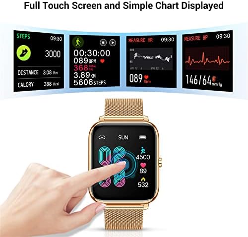 Canmixs Smart Watch za Android telefone iOS vodootporni pametci za žene Muškarci Sportski digitalni sat Fitness