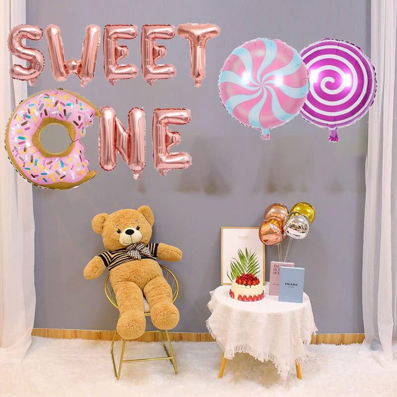 Kungoon Sweet One Balloons Banner, prve rođendanske balone za rođendan Donut Baby, slatki lilonijski
