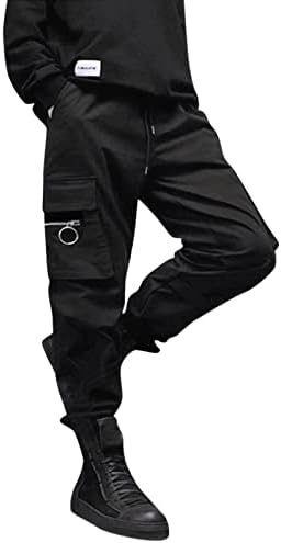 Miashui nagle muške hlače muške dugih struka Bolene hlače Pantalone sa džepovima Elastični modni povremeni