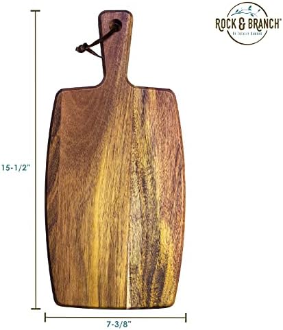 Rock & grana Bagremovo drvo za posluživanje veslo, ploča za sečenje drveta sa ručkom za kuhinjske