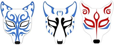 Prettyzoom Halloween Dekoracije Blank White Fox Cat Wolf Cosplay maske Japanske Kabuki Maske Halloween