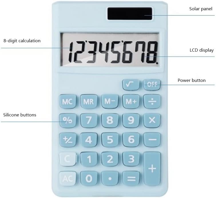 LDCHNH crtani mini kalkulator Creative Candy Color Mali prijenosni kalkulator učenje ublažava dvostruko