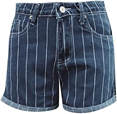 Ženske jeanske kratke hlače plus veličina rastezljiva rastezana uznemirena bermuda kratke hlače zip redovitih