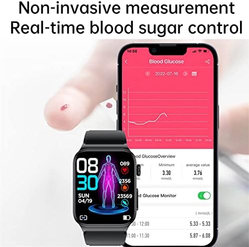 CQCYD Fitness Smart Watch, Bluetooth 5.1 Talk, 1.83inch Temperatura sa punim dodirnom ekranom,