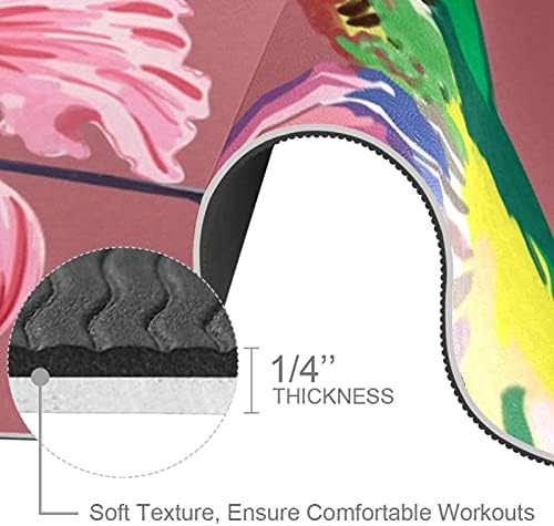 Hummingbird and Flower Extra Thick Yoga Mat - ekološka neklizajuća Vježba & podloga za fitnes vježba za sve