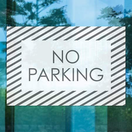 CGsignLab | Nema parkinga -Sripete bijele prozore za klizanje | 18 x12