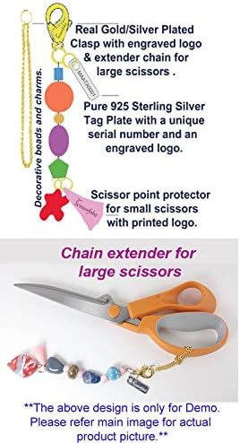 Fobs makaze s škarama kolekcije Scissorfobz-Elegant - Ključna prstena Ključna narukvica na narukvicu za ruksak
