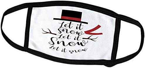 3drose neka snijeg neka snijeg neka snijeg napisan u obliku. - maske za lice