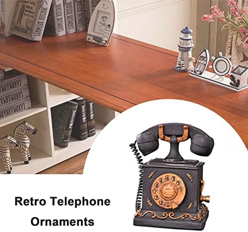 Kreativni antikni telefon fiksni ukrasni smola rotirajuće telefonsko biranje telefonske ukrase Početna
