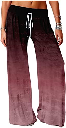 Melliflo Plus Veličina joga hlače za žene kravata tiskane širine palazzo hlače labave pantalone