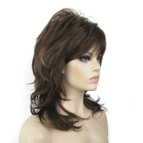 Aimole Shaggy slojevita perika ženska perika dužine ramena sa šiškama za kosu vrhunska Sintetička perika