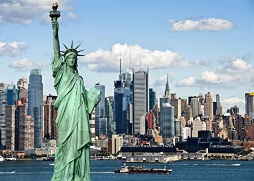 CORFOTO tkanina 12x10ft pozadina Statue slobode NYC tematske dekoracije za zabave New York City