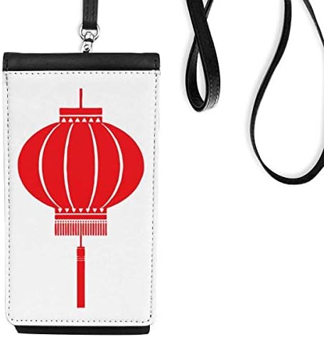 Diathinker crveni tradicionalni kineski uzorak lampiona Telefon novčanik torbica Viseće mobilne torbice Crni