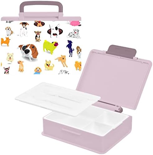 MccIver psi Bento kutija za ručak s ručkom s ručkom prenosivom dječjem ručka posuda sa kašičicom za ručak