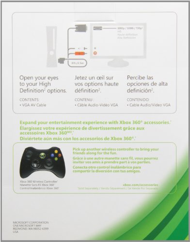 Xbox 360 VGA HD AV kabl