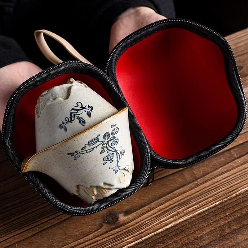 ZLXDP japanski retro prijenosni putni čaj mali set jedan lonac Dvije čaše putni poklopac posude za čaj