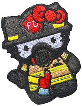 Hello Kitty Fire Fireman Vojni kuka taktike MORALE vezeni zakrpa