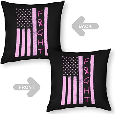Pink traka za zastavu dojke Jastuk za bacanje na poklopce sa zip kvadratnim jastučnice za jastuk