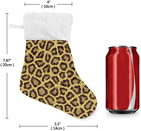 JHKKU Leopard Print Mini božićne čarape, 6 paketa 7,8 inča Male Xmas Bojalice Xmas Tree, Dom, Vrt,