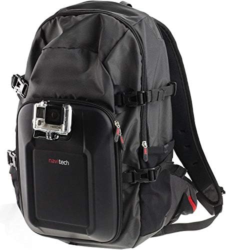 Navitech ruksak za akciju kamere s integriranim remenom prsa - kompatibilan sa beoe 4K akcijskom kamerom