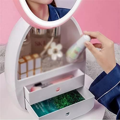ZLXDP Egg Shape LED Light stoni Organizator ogledalo Organizator šminke Protable Beauty Box