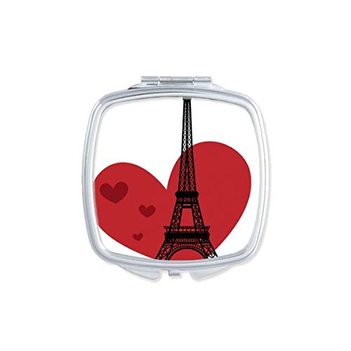 Ljubav Srce Eiffelov Toranj Francuska Orijentir Ogledalo Prijenosni Kompaktni Džepni Makeup Dvostrano