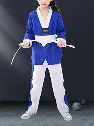 DooMiva karate uniforma sa pojasom taekwondo GI uniforme za djecu dugih rukava na vrhu sa
