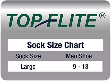 Top Flite Muški dijabetični nevezni jastuk Ultra Dri Mid Calf Socks 2 Pair Pack