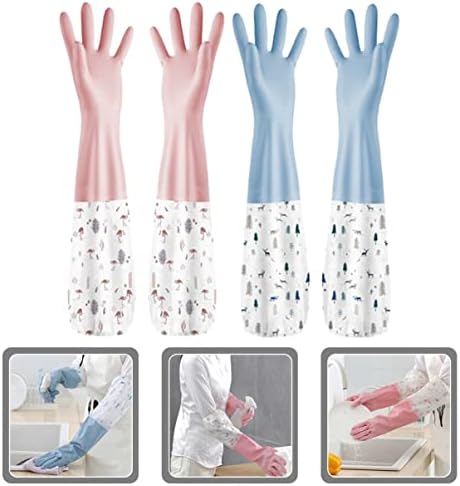 Doitool rukavice od lateksa 2 para gusseted gumena kuhinjska praktična posuda tanke rukavice za
