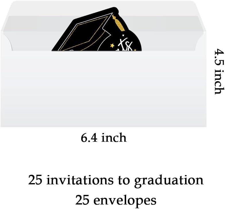 Haipino 25 Diplomirajuće Strane Pozivni kartice sa kovertama, proslava 2023 Grad, 2023 Visokoškolska sveučilišta