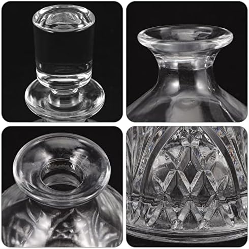 Yardwe dekanteri za viski Crystal Glass Decanter 280ml držač za alkohol čep dekorativna boca