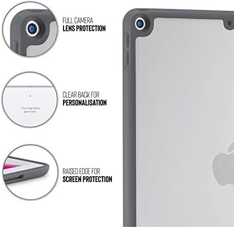 Pipetto iPad 7. generacijski slučaj 2019. 10,2 inčni TPU | Origami 5-in-1 pametni poklopac | Tamno