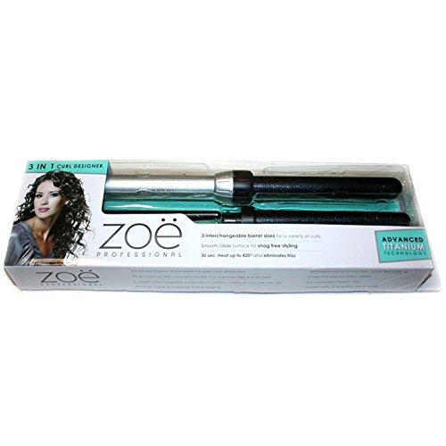 Zoe Professional 3-u-1 uvijač za kosu napredna tehnologija titanijuma dizajner uvijač za kosu
