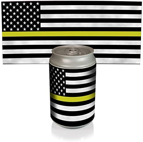 Mogu li hladni rukavi SAD tanka žuta linija zastava mogu hladi rasuti piće pivo može izolatore navlake