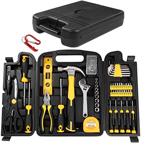 Elevon 94-dijelni Žuti set alata za domaćinstvo, Set alata sa kutijom za odlaganje, DIY osnovni Set