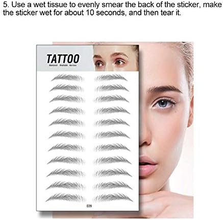 Iayokocc 4D vodootporne naljepnice za tetovaže obrva poput kose, imitacije ekoloških naljepnica