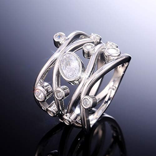 Ženska prstena modni bakar Elegantni vjenčani prsten za žene nakit dragulje simulirani dijamantski