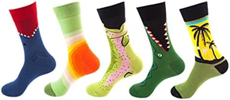 Vesniba 5 parova Žene Socks Ispiši čarape Pokloni pamučne duge smiješne čarape za žene Novelty Funky
