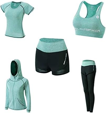 Letdown žensko odijelo za jogu od 5 komada, sportska odjeća, sportska odijela komplet aktivne odjeće za