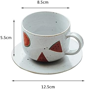 Mgor Jednostavan europski stil keramički čaše i tanjur, 8.45Oz / 250ml za višekratnu mliječnu