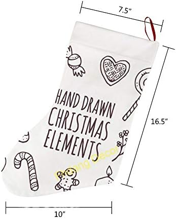 Santa Merry Božićne čarape, veliki Xmas kamin Drvo viseći čarape Dekoracija čarape za Božić Domaćin Porodični